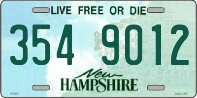 NH license plate 3549012