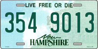 NH license plate 3549013