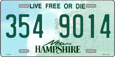 NH license plate 3549014