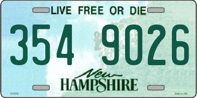 NH license plate 3549026
