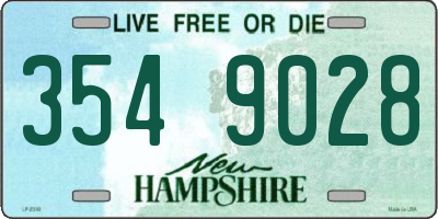 NH license plate 3549028