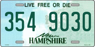 NH license plate 3549030