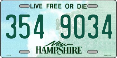 NH license plate 3549034