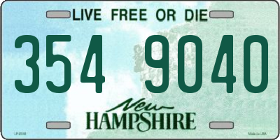 NH license plate 3549040