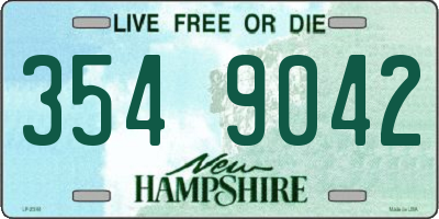 NH license plate 3549042