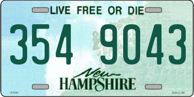 NH license plate 3549043
