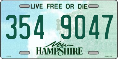 NH license plate 3549047