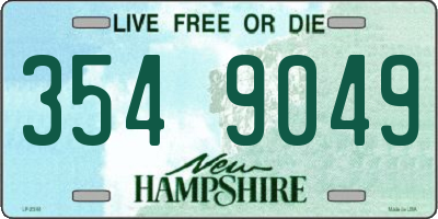 NH license plate 3549049