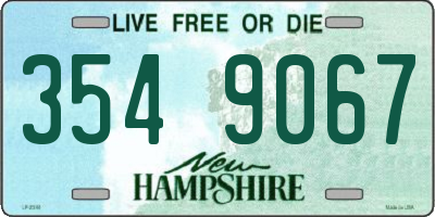 NH license plate 3549067