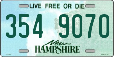 NH license plate 3549070