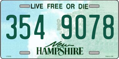 NH license plate 3549078