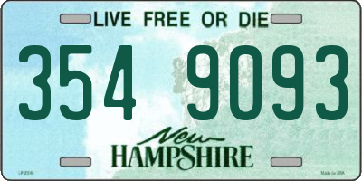 NH license plate 3549093