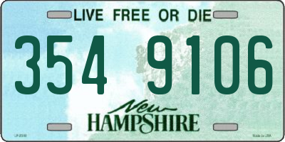 NH license plate 3549106