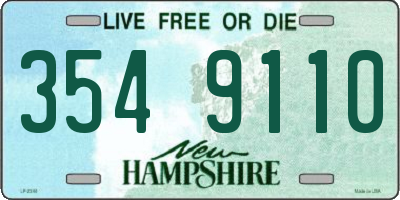 NH license plate 3549110