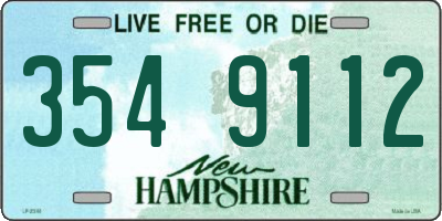NH license plate 3549112