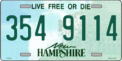 NH license plate 3549114