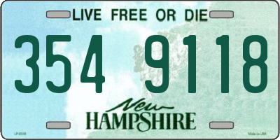 NH license plate 3549118