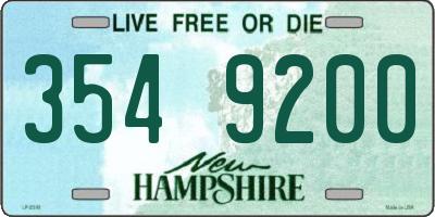 NH license plate 3549200