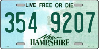 NH license plate 3549207