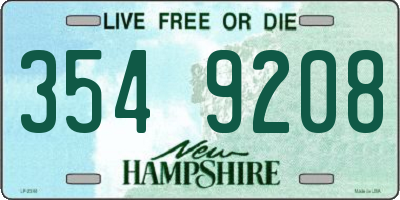 NH license plate 3549208