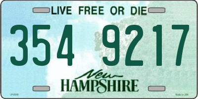 NH license plate 3549217