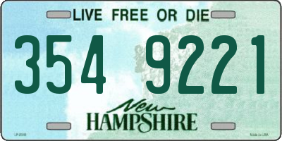 NH license plate 3549221