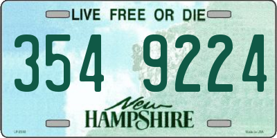 NH license plate 3549224