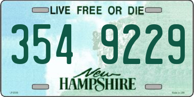 NH license plate 3549229