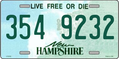 NH license plate 3549232