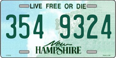 NH license plate 3549324