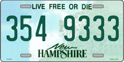 NH license plate 3549333