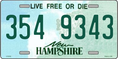 NH license plate 3549343