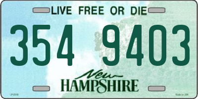 NH license plate 3549403