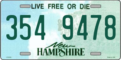 NH license plate 3549478