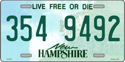 NH license plate 3549492