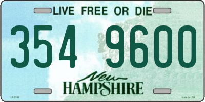 NH license plate 3549600