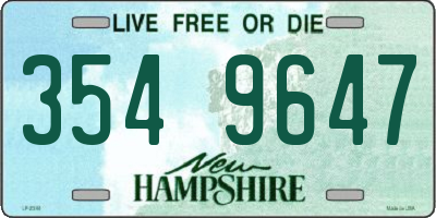 NH license plate 3549647
