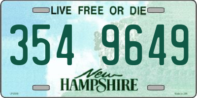NH license plate 3549649