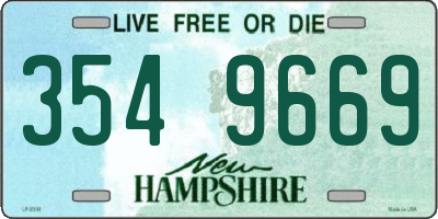 NH license plate 3549669