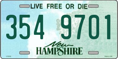 NH license plate 3549701