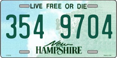 NH license plate 3549704