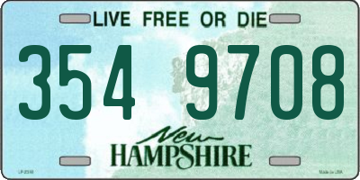 NH license plate 3549708