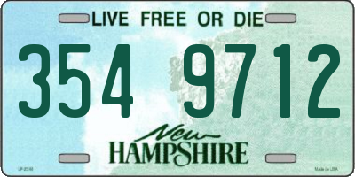 NH license plate 3549712
