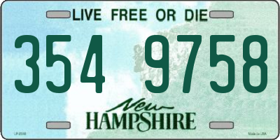 NH license plate 3549758