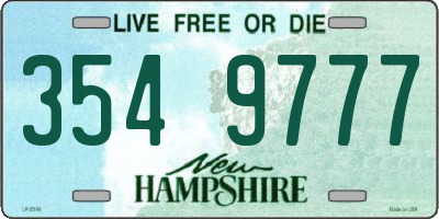 NH license plate 3549777