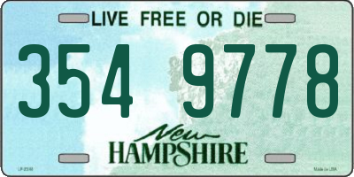 NH license plate 3549778