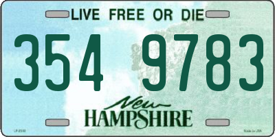 NH license plate 3549783