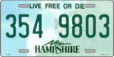 NH license plate 3549803