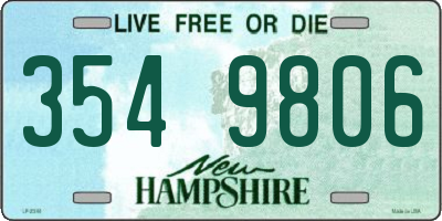 NH license plate 3549806