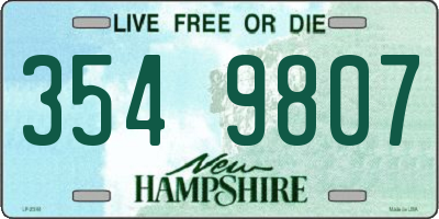 NH license plate 3549807